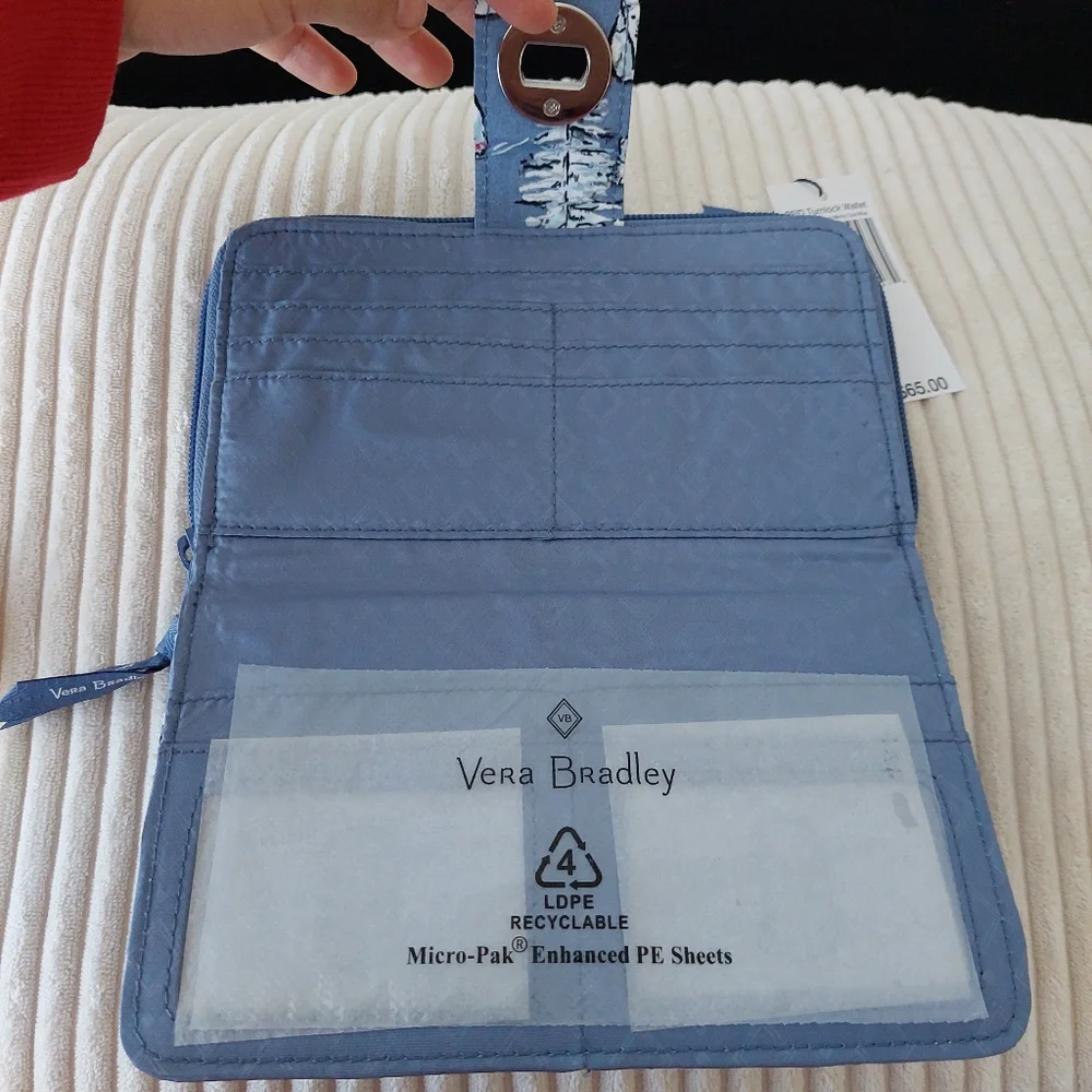 Vera Bradley Blue Polar Bear Quilted Wallet - Picture 5 of 6